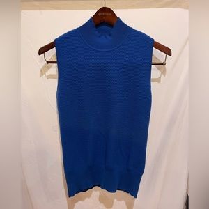 NWT St John Cashmere Indigo Royal Blue Sweater Vest Size M